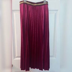 Maeve velvet midi skirt